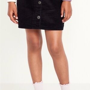 Old Navy Black Corduroy Button-Front Skirt for Girls  NWT Size L (10-12 years)
